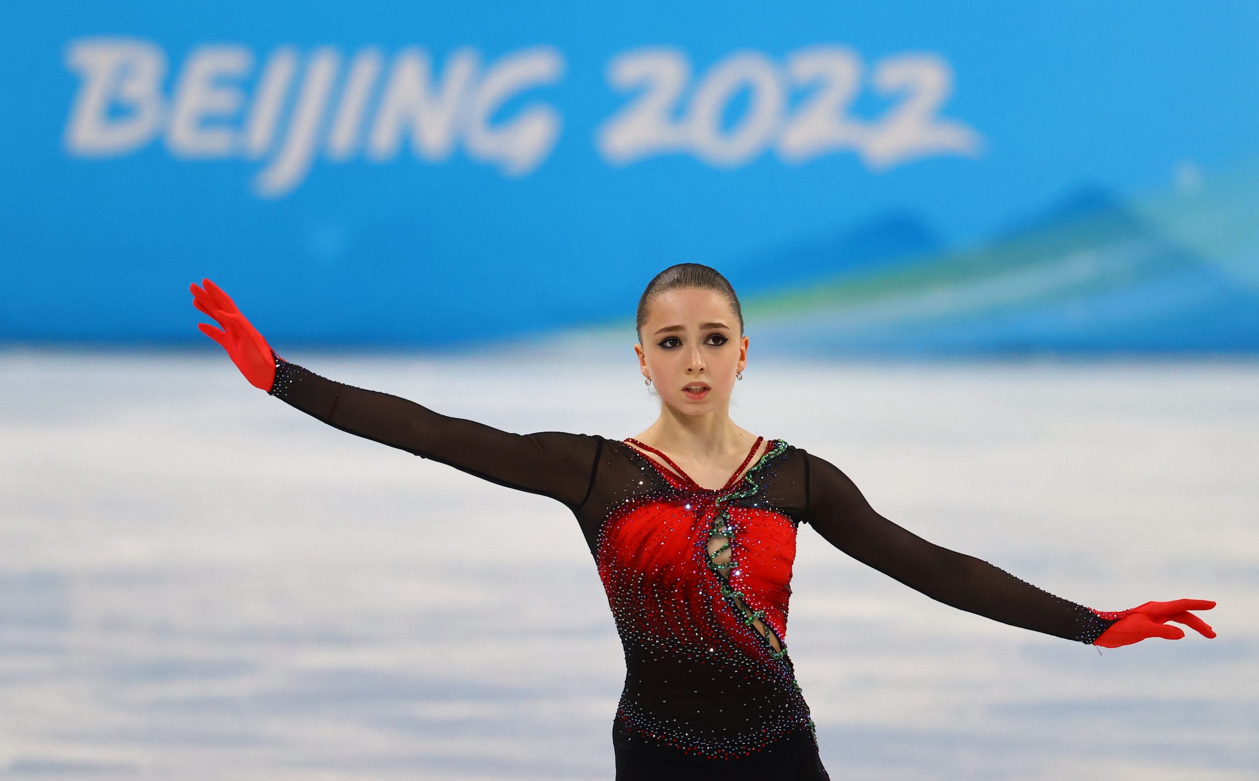 2022北京奥运会花样滑冰选手卡米拉·瓦利耶娃。