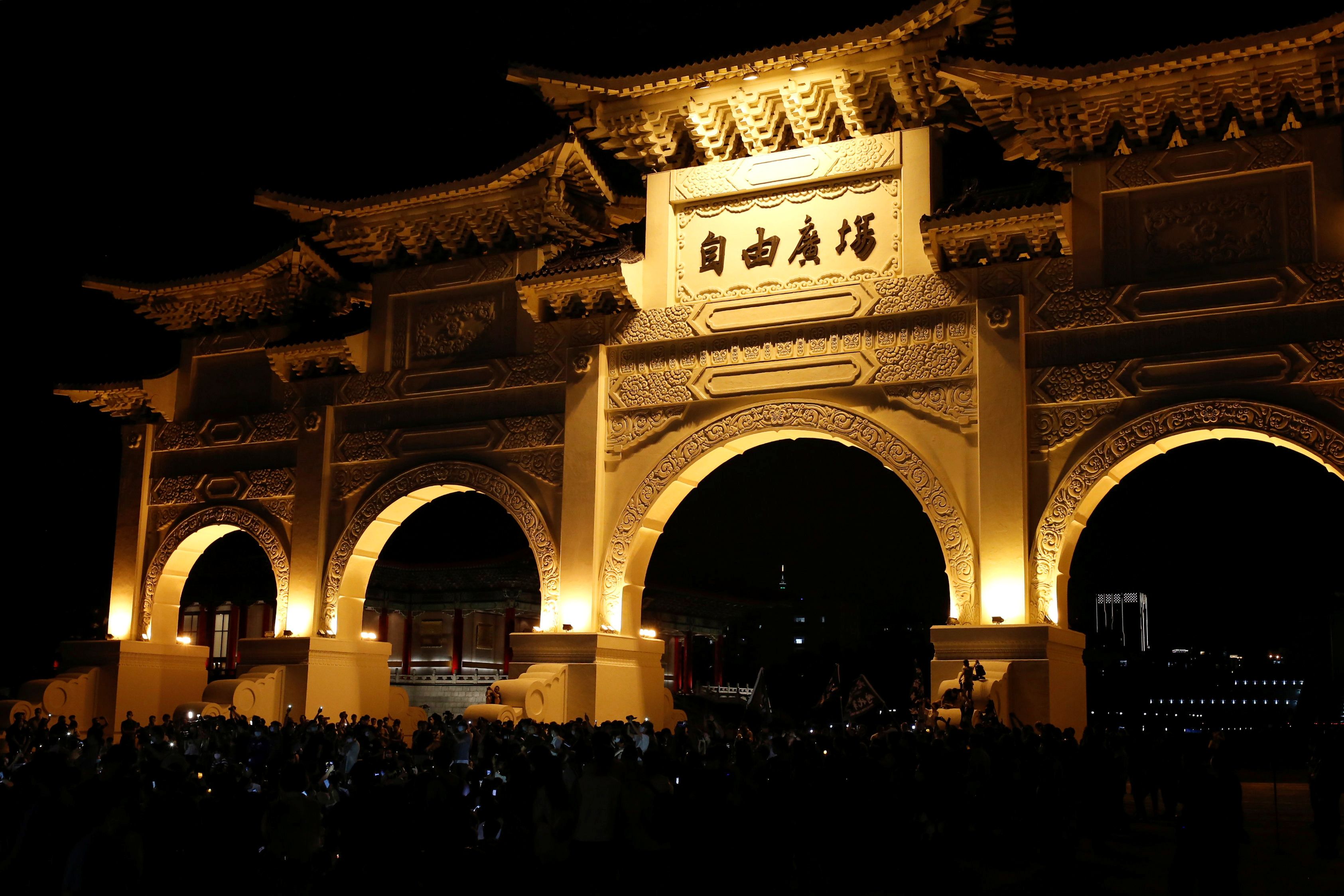 2020年6月4日，台北自由广场前的六四晚会