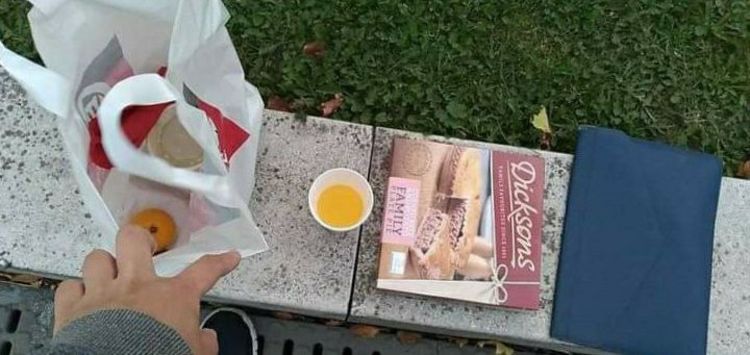 Aaron（化名）目前主要依靠到食物银行领取食物过活（受访者提供）