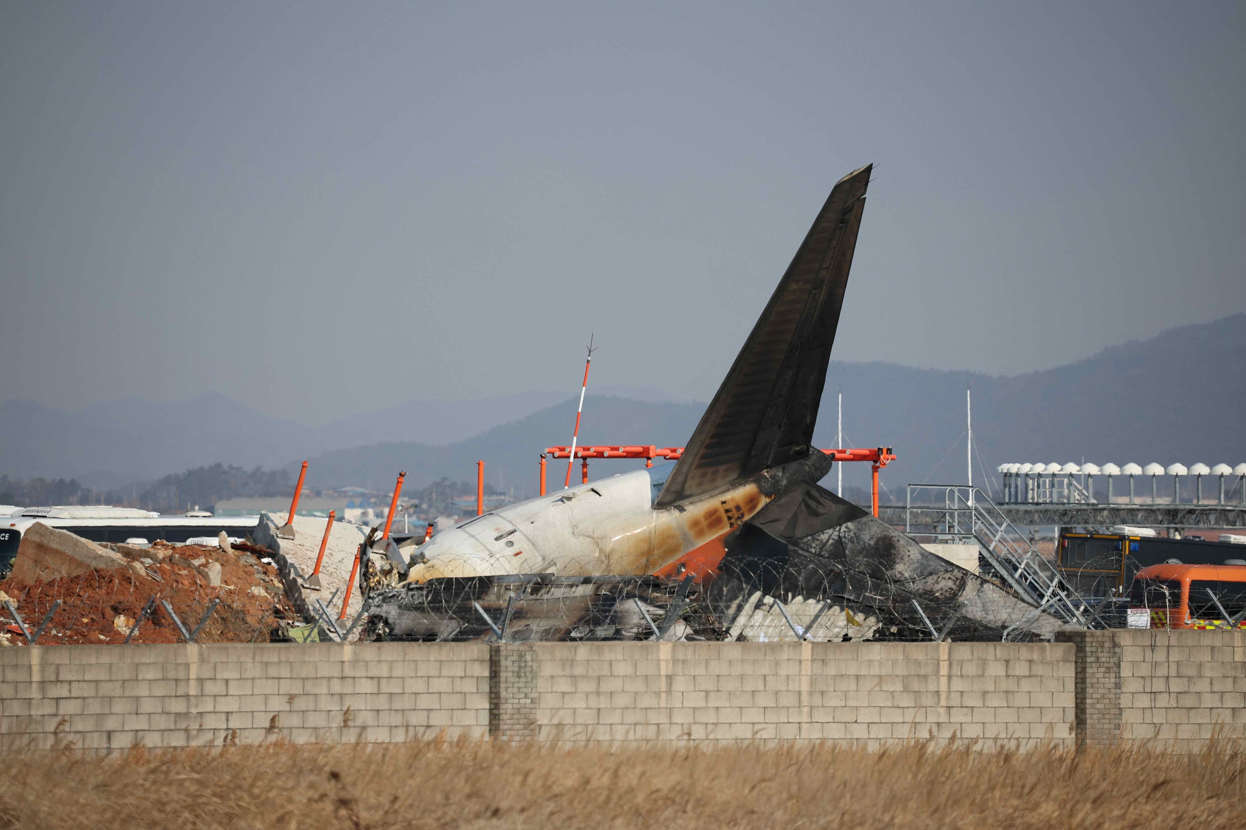 2024年12月29日，济州岛航空飞机在韩国务安国际机场冲出跑道坠毁。