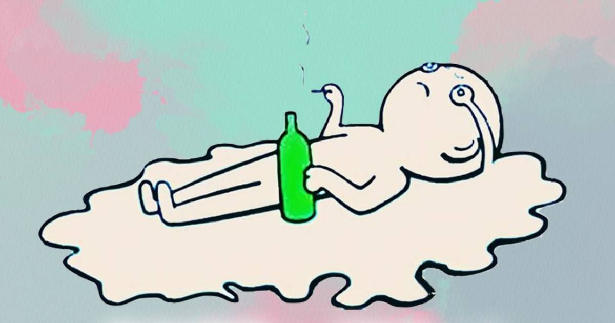 网络上流行的“躺平”图片